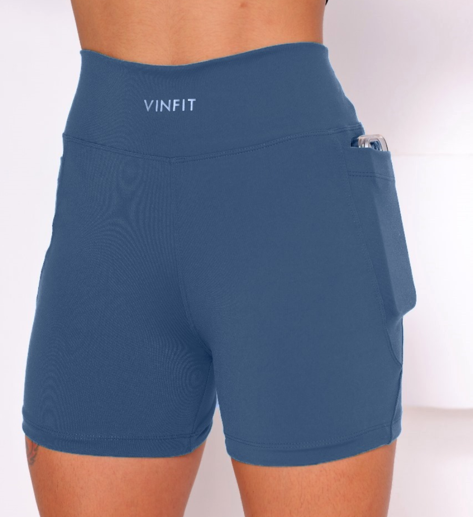 Shorts Basic com Bolso Vinfit Poliamida | Funcionalidade e Alta Performance