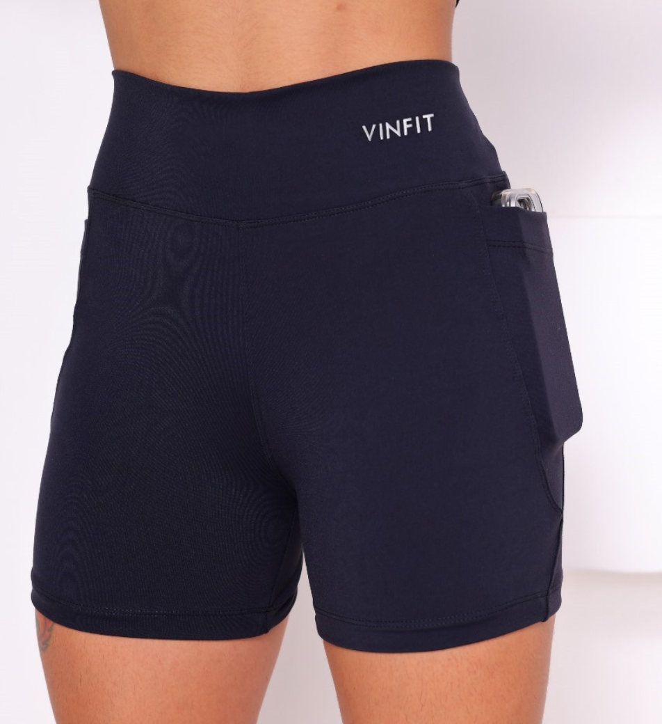 Shorts com Bolso Poliéster Power | Conforto que te Move