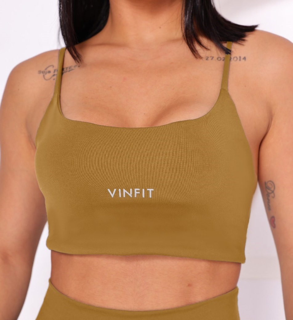 Top Alça Fina Vinfit Poliamida | Leveza e Liberdade de Movimento