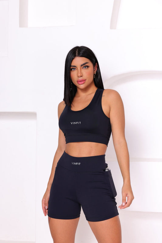 Shorts Basic com Bolso Vinfit Poliamida | Funcionalidade e Alta Performance