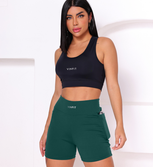 Shorts Basic com Bolso Vinfit Poliamida | Funcionalidade e Alta Performance