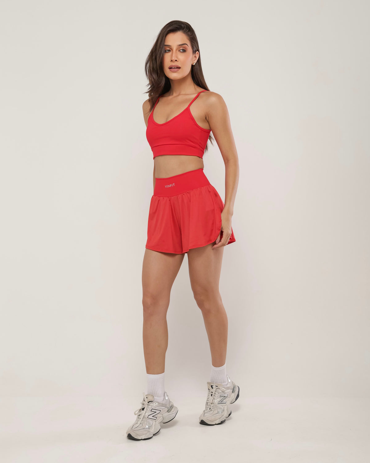 Shorts Duplo em Poliamida