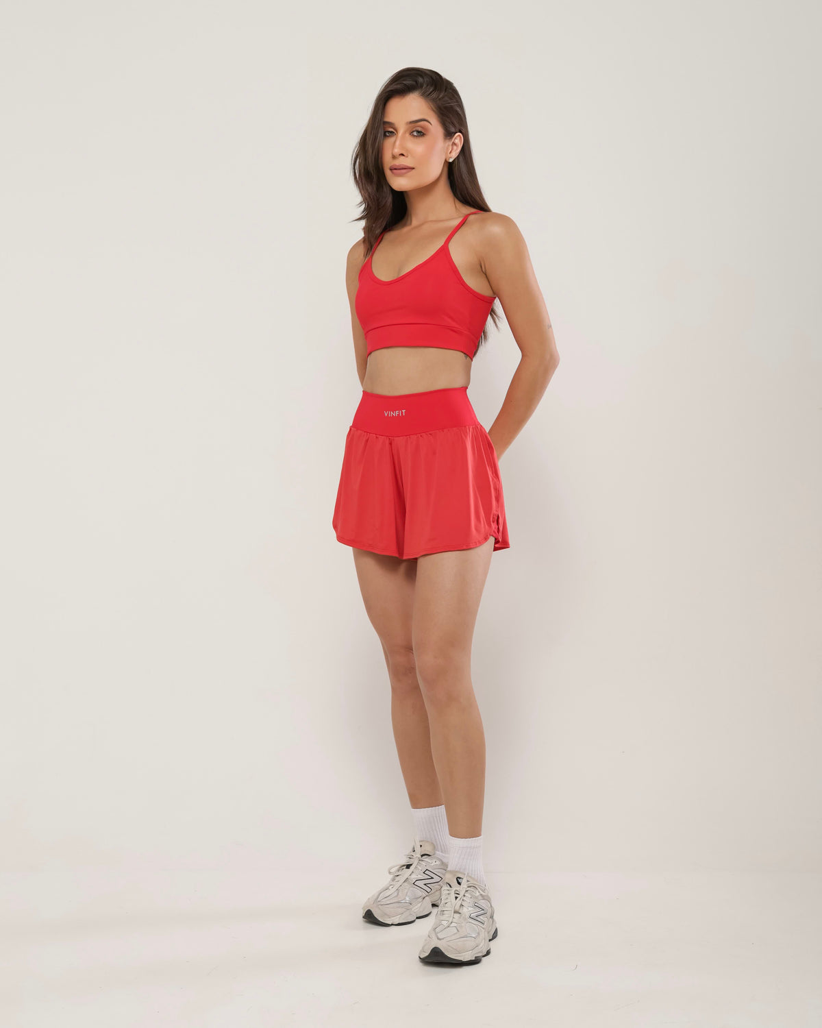 Shorts Duplo em Poliamida