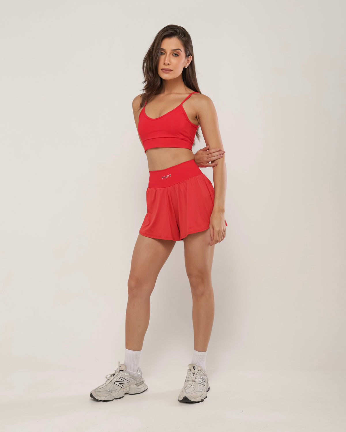 Shorts Duplo em Poliamida