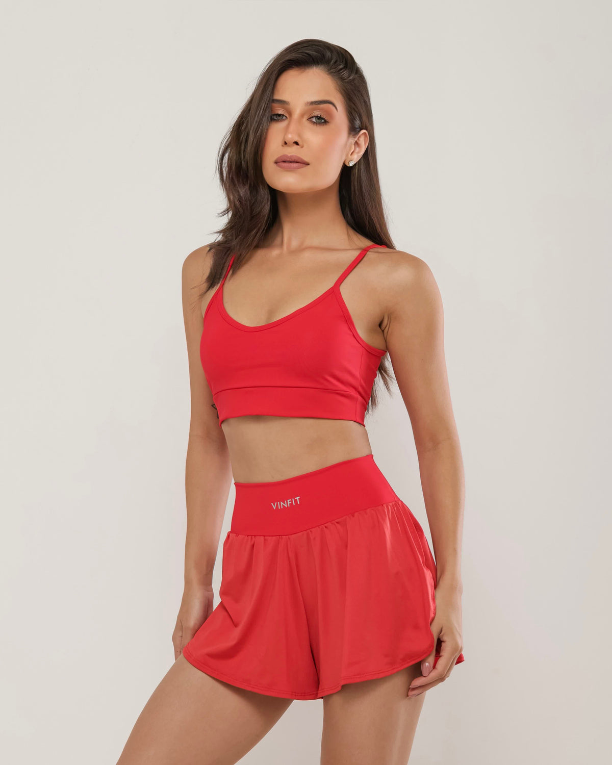Shorts Duplo em Poliamida