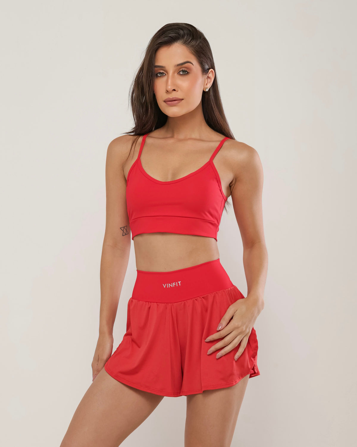 Shorts Duplo em Poliamida