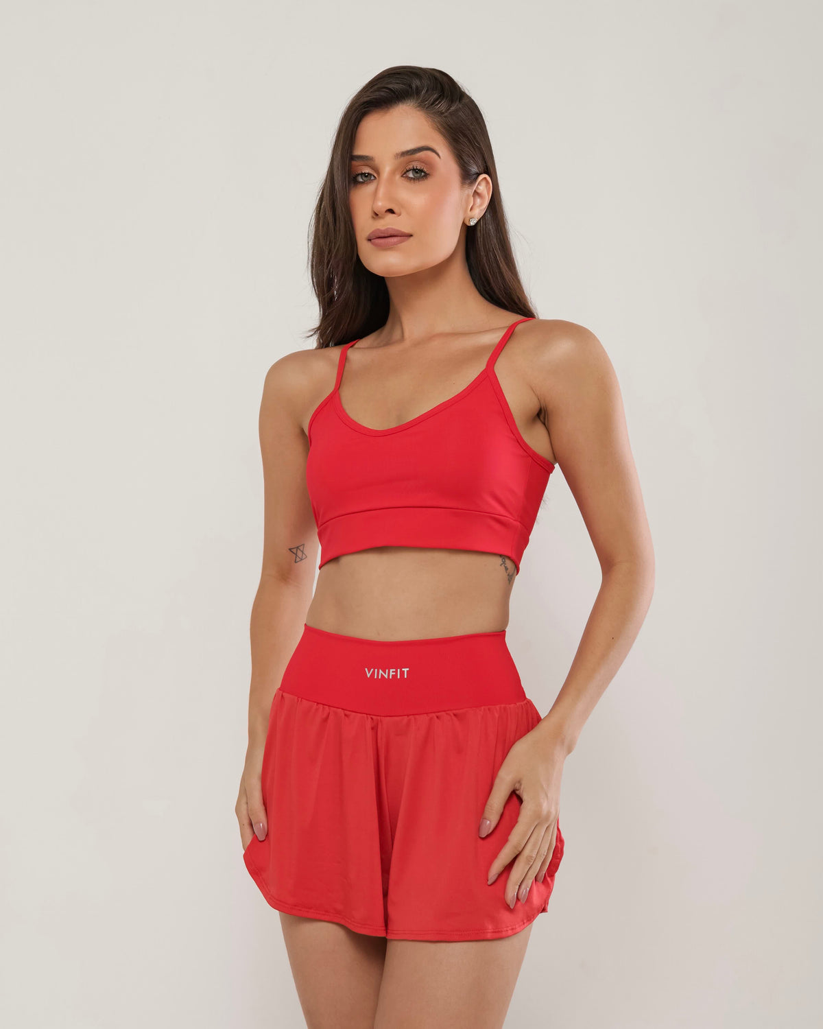 Shorts Duplo em Poliamida