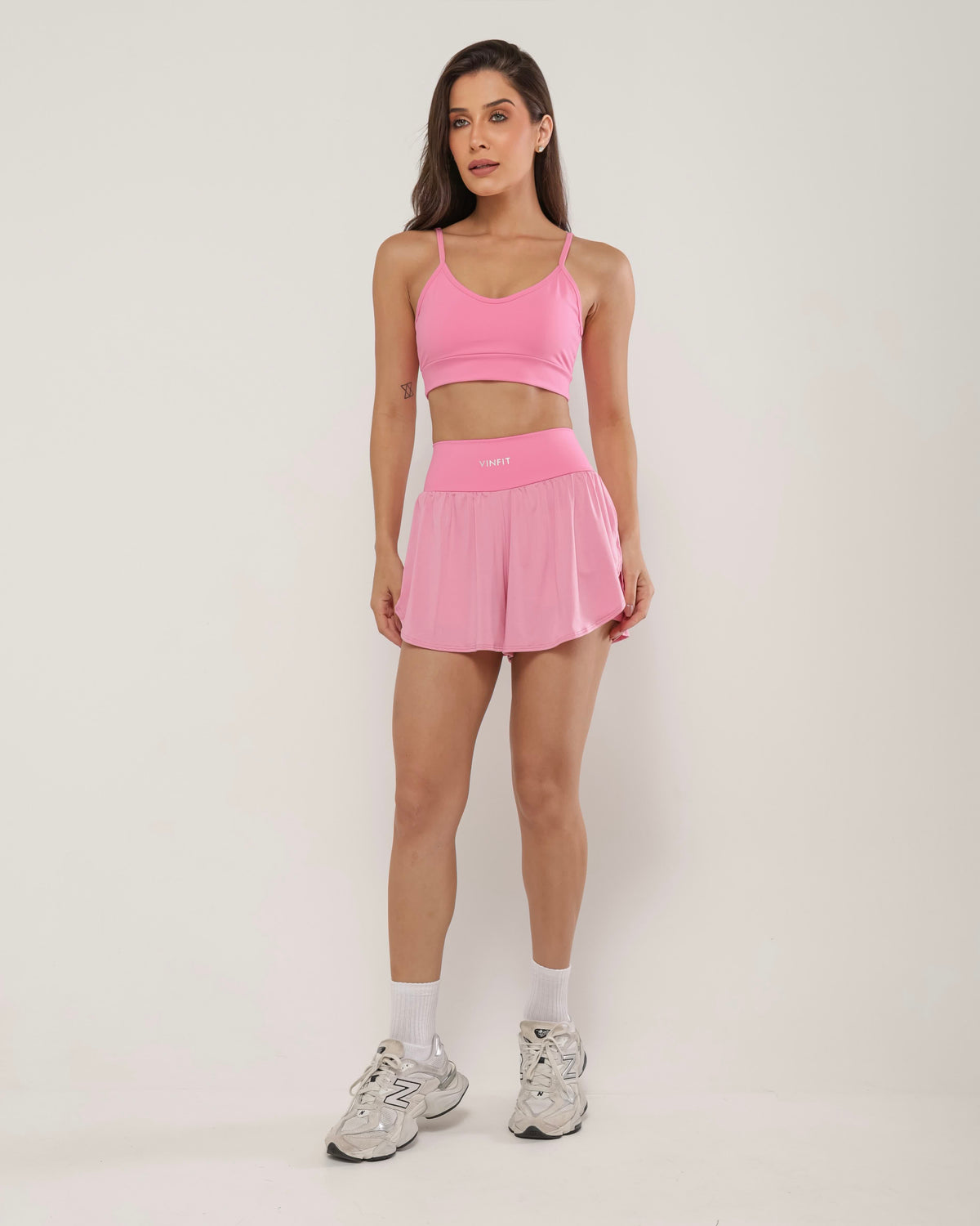 Shorts Duplo em Poliamida