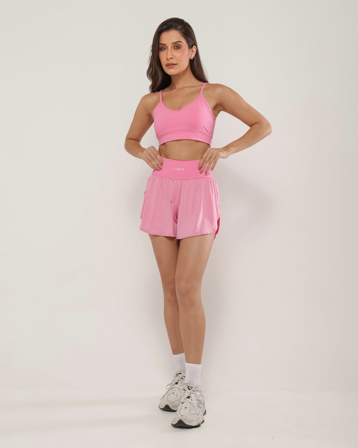 Shorts Duplo em Poliamida
