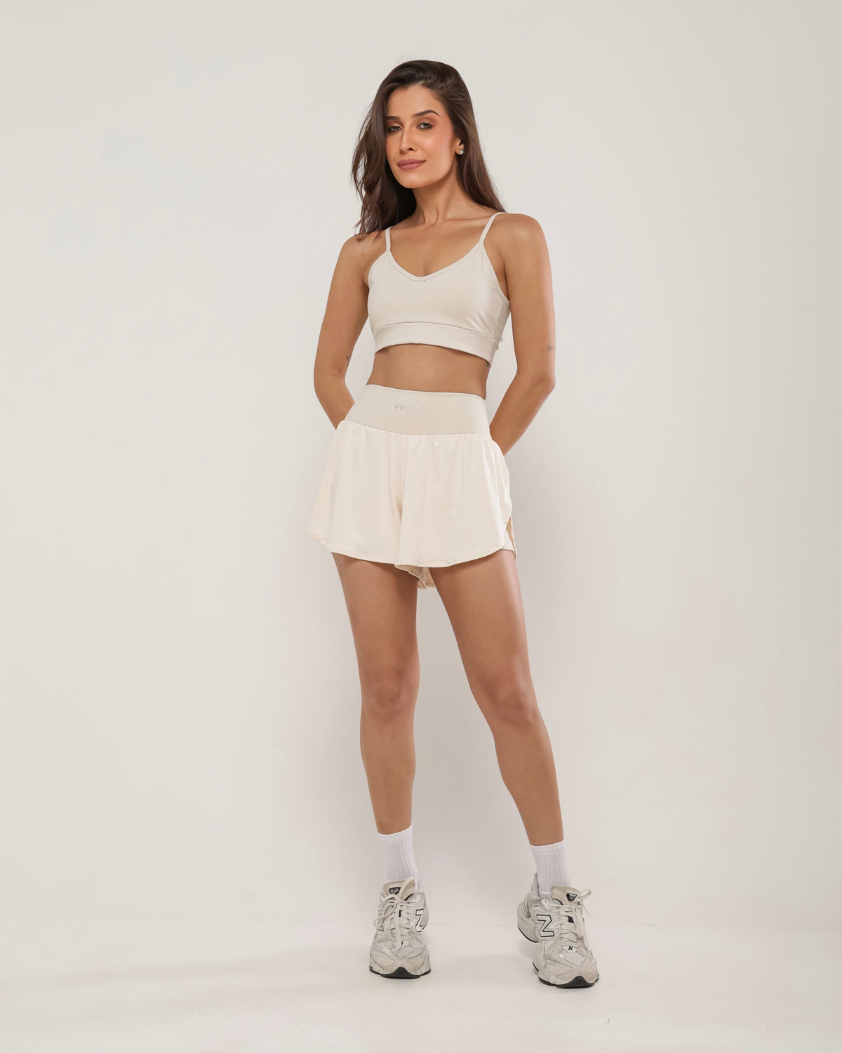 Shorts Duplo em Poliamida