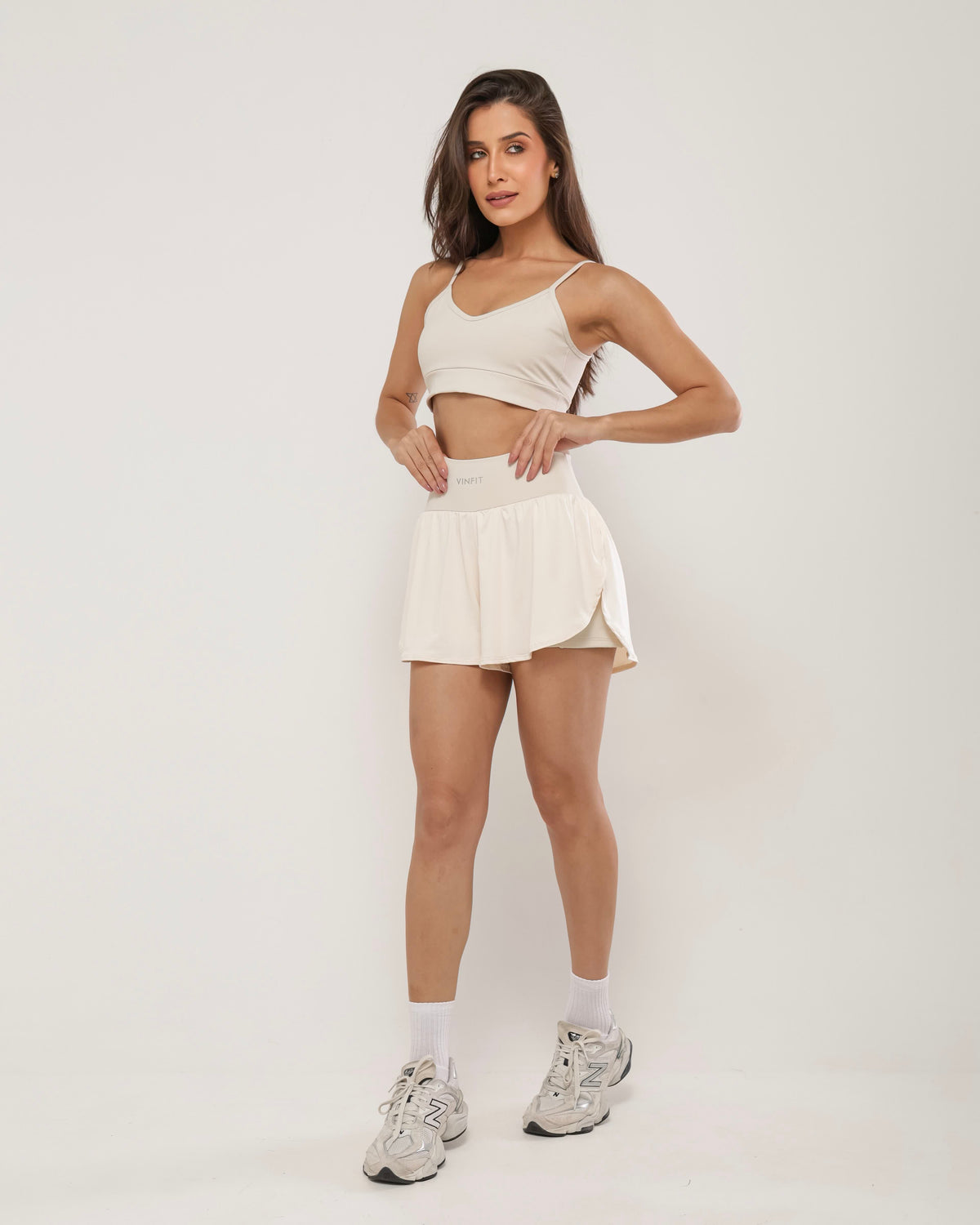 Shorts Duplo em Poliamida