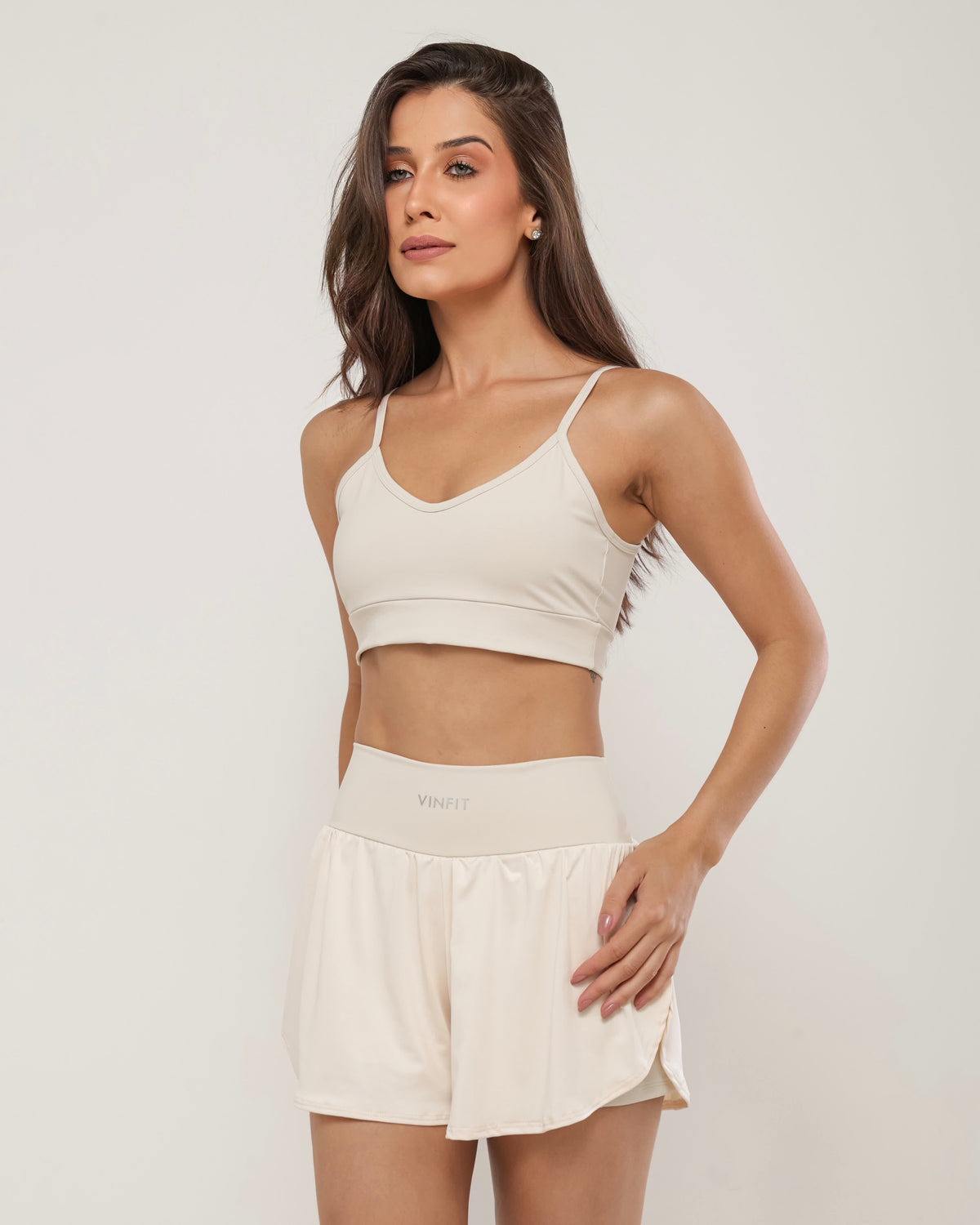 Shorts Duplo em Poliamida