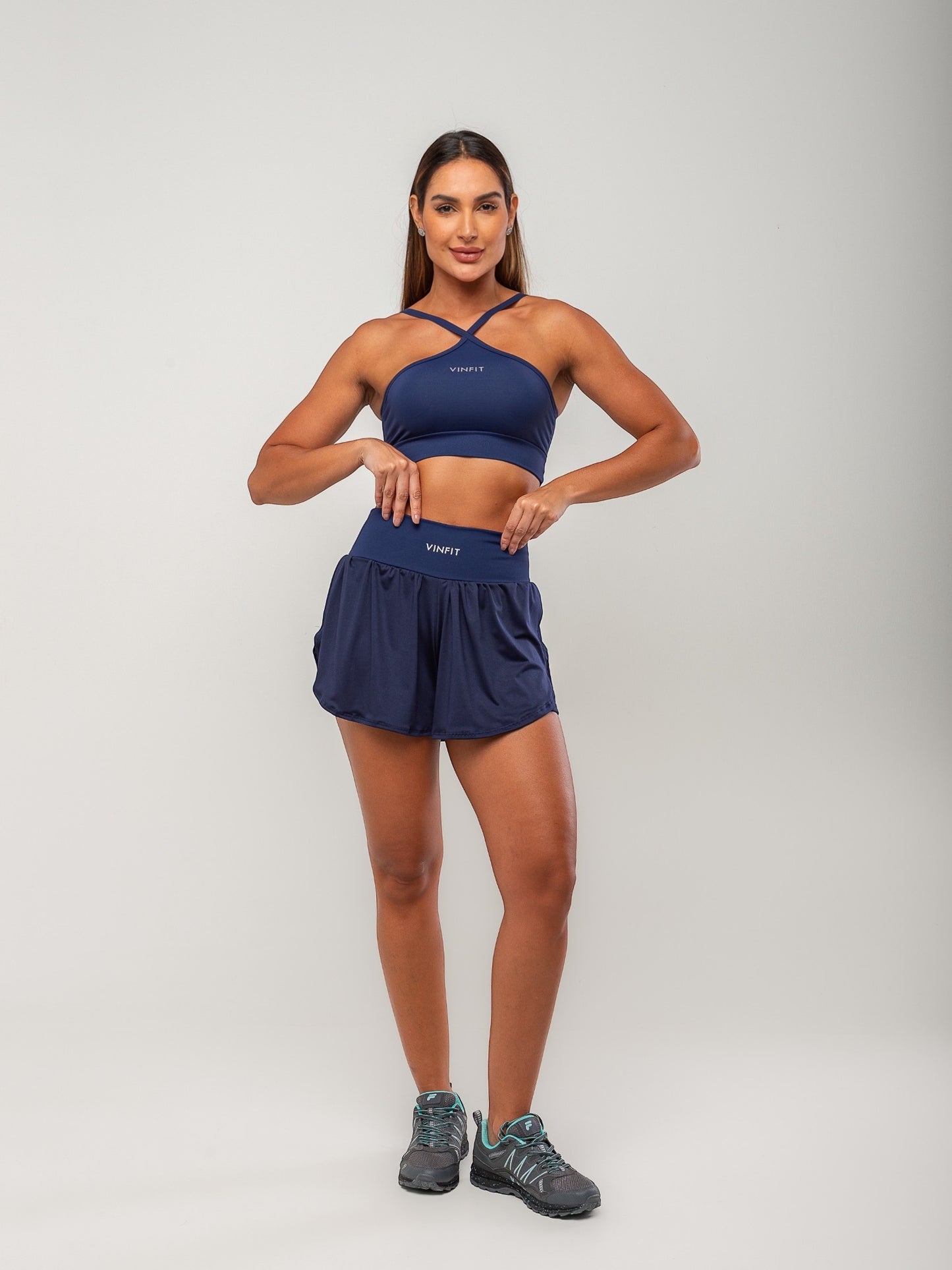 Shorts Duplo em Poliamida | Performance, Conforto