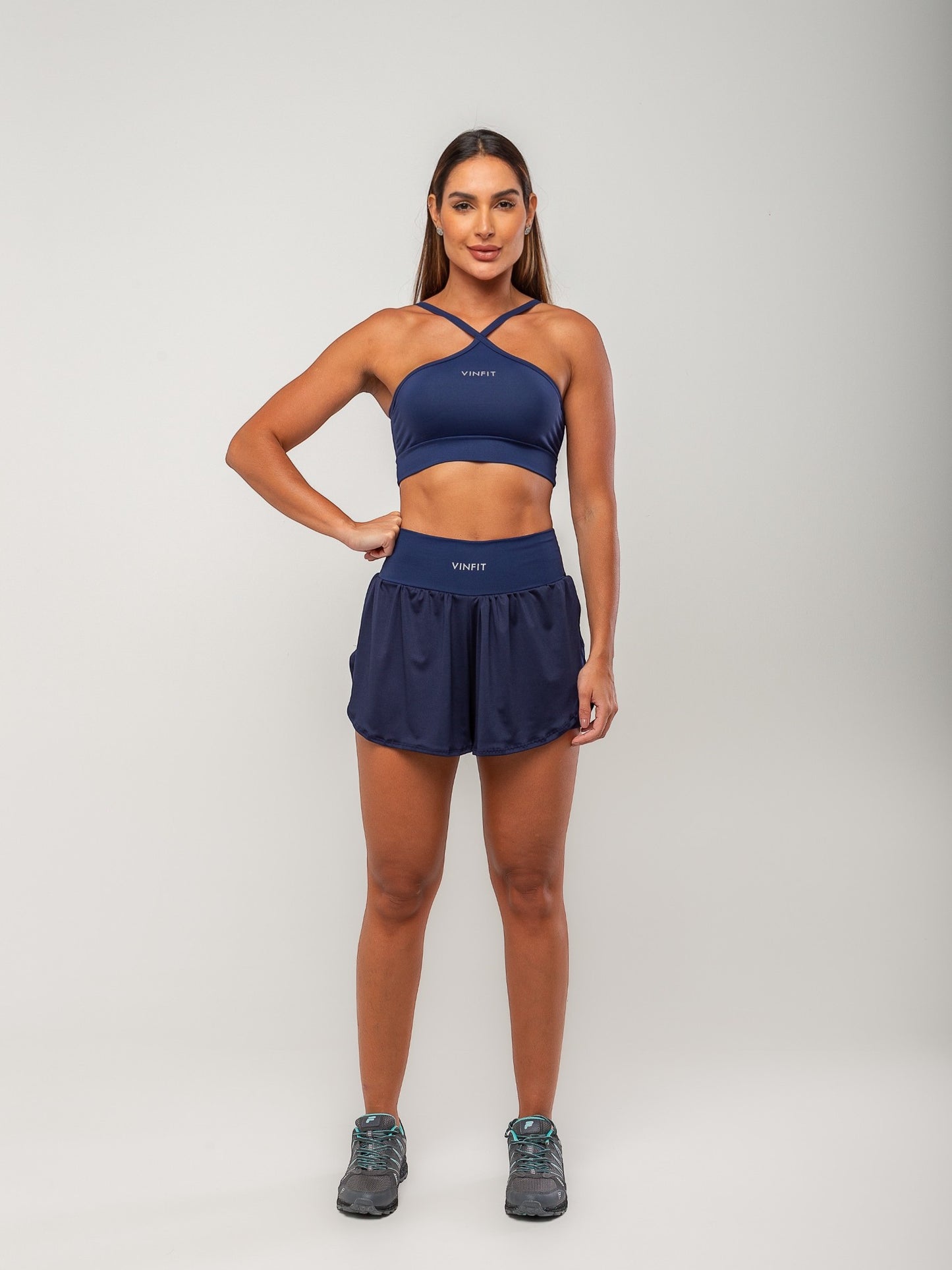 Shorts Duplo em Poliamida | Performance, Conforto