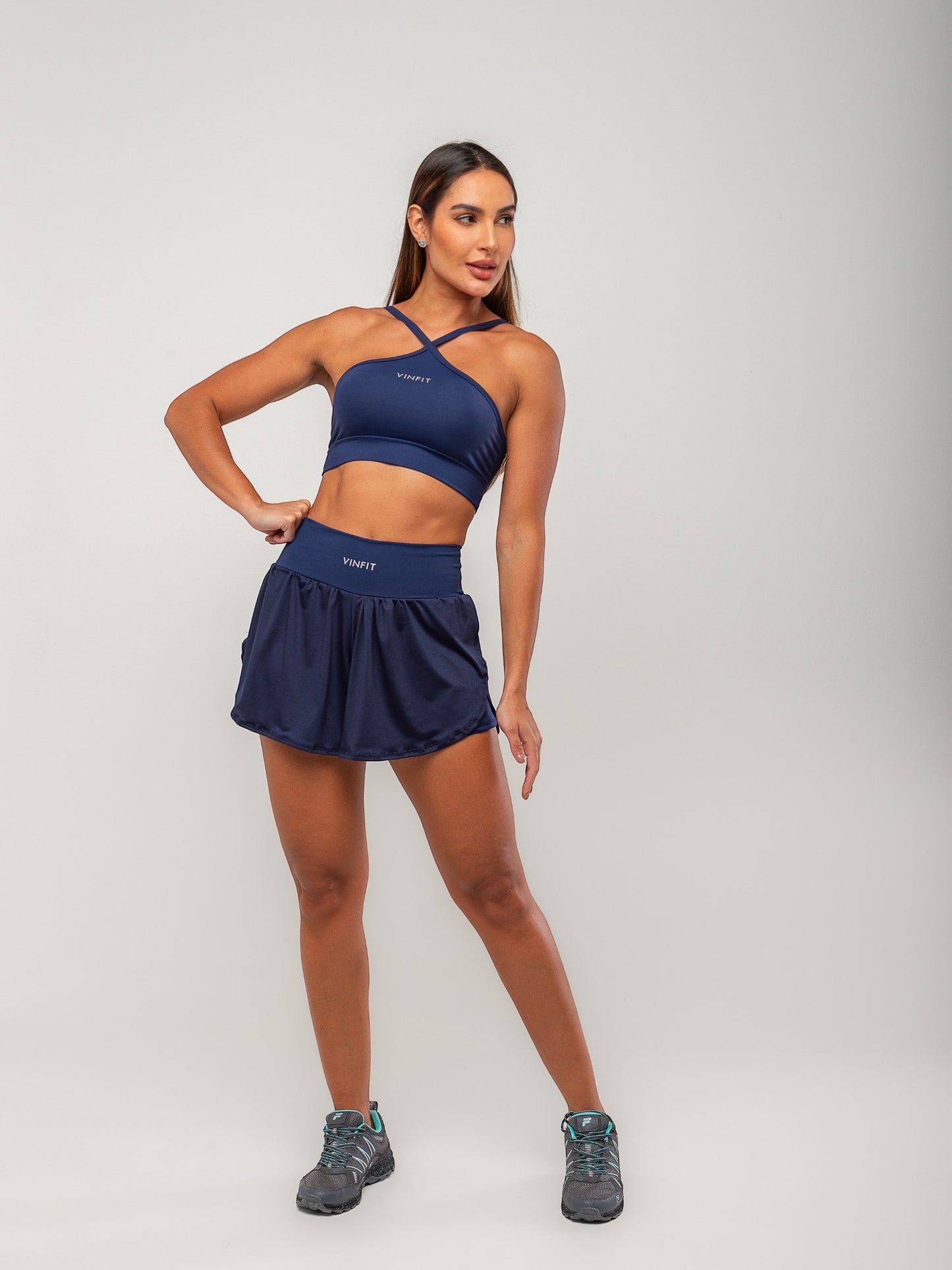 Shorts Duplo em Poliamida | Performance, Conforto