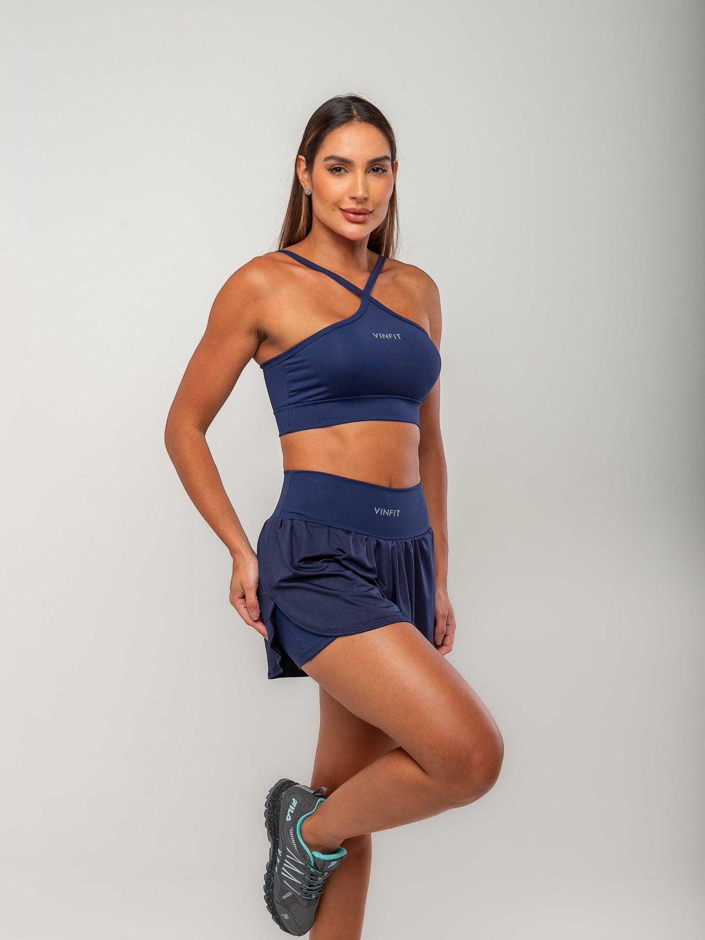 Shorts Duplo em Poliamida | Performance, Conforto