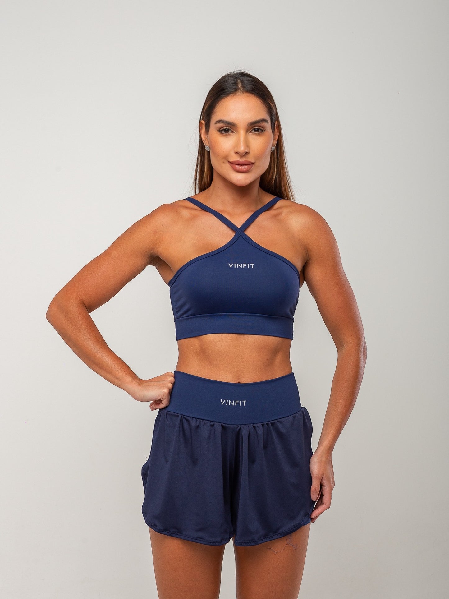 Shorts Duplo em Poliamida | Performance, Conforto