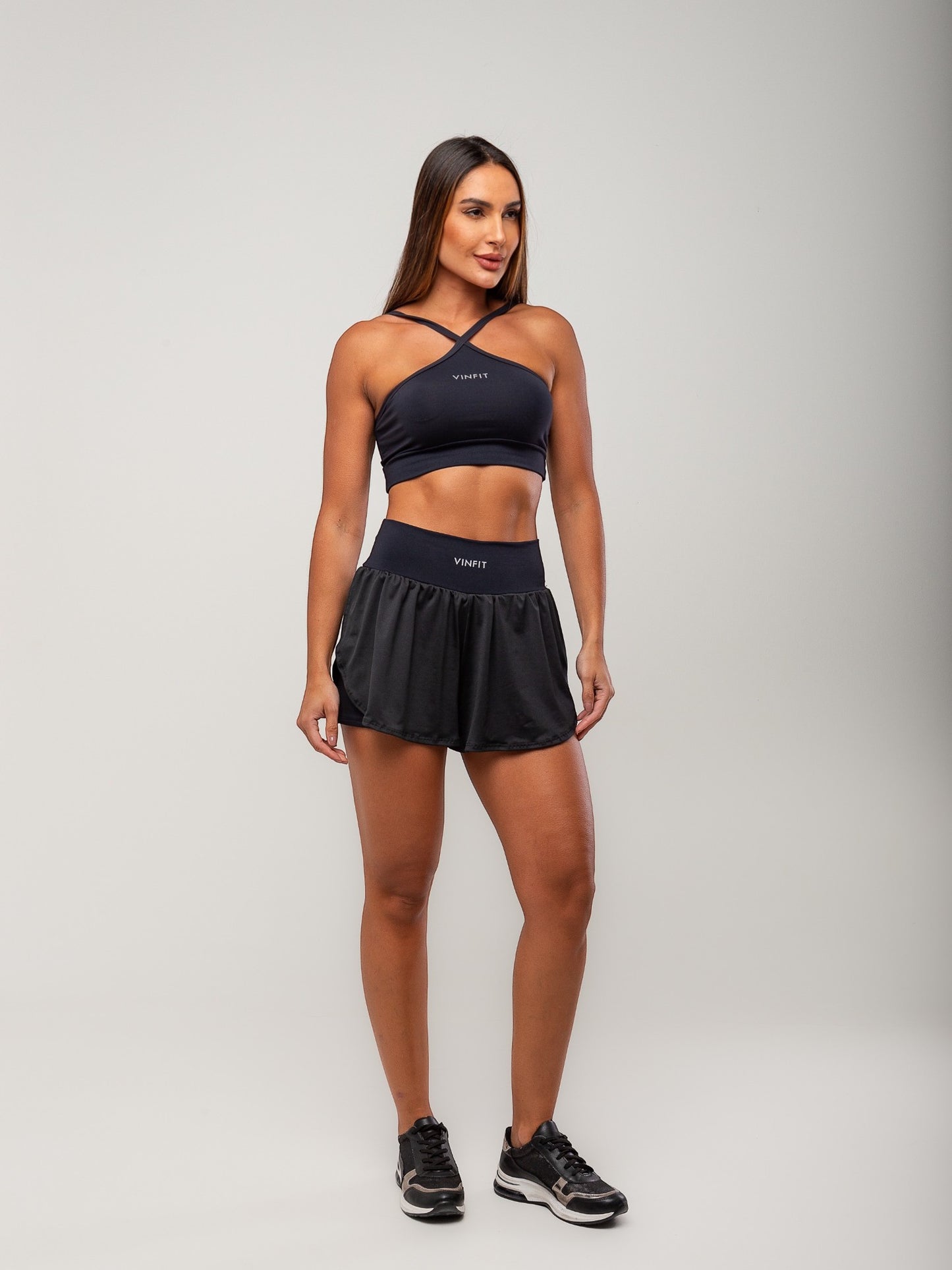 Shorts Duplo em Poliamida | Performance, Conforto