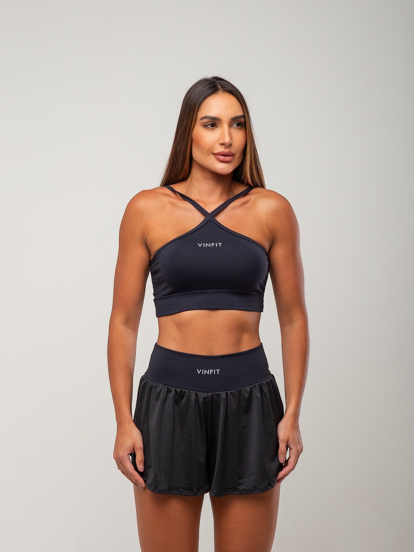 Shorts Duplo em Poliamida | Performance, Conforto