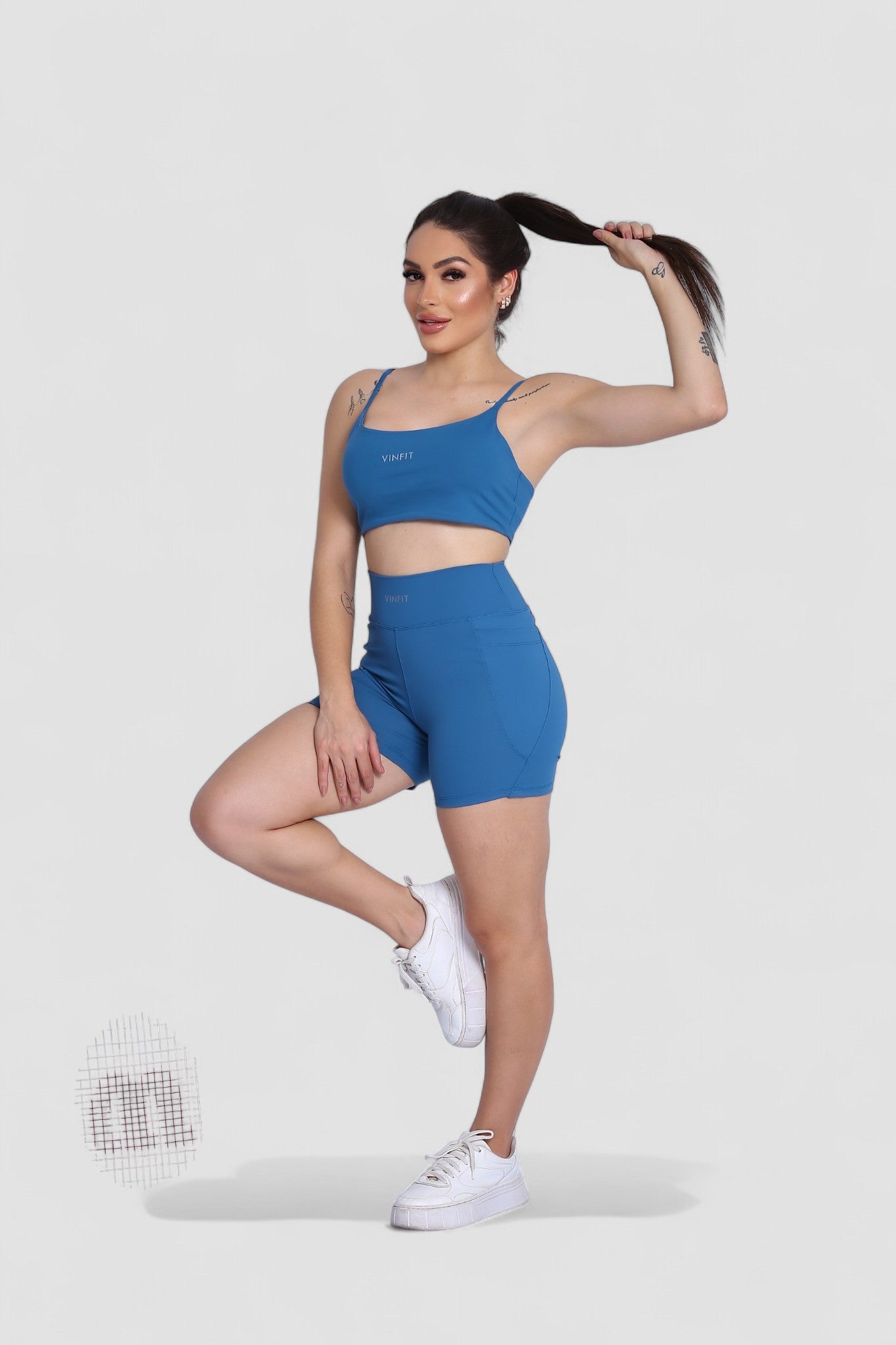 Shorts Basic com Bolso Vinfit Poliamida | Funcionalidade e Alta Performance