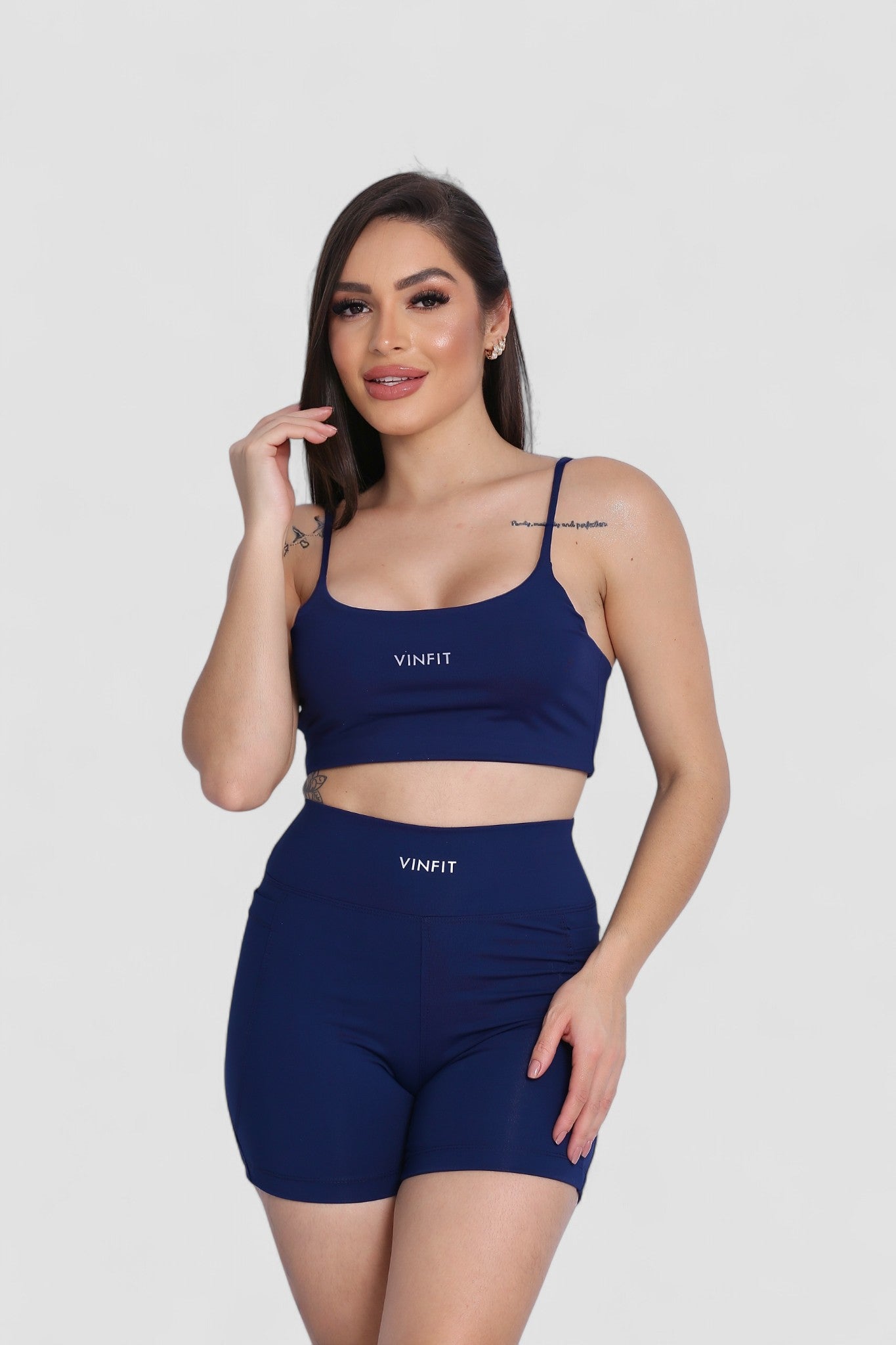 Shorts Basic com Bolso Vinfit Poliamida | Funcionalidade e Alta Performance