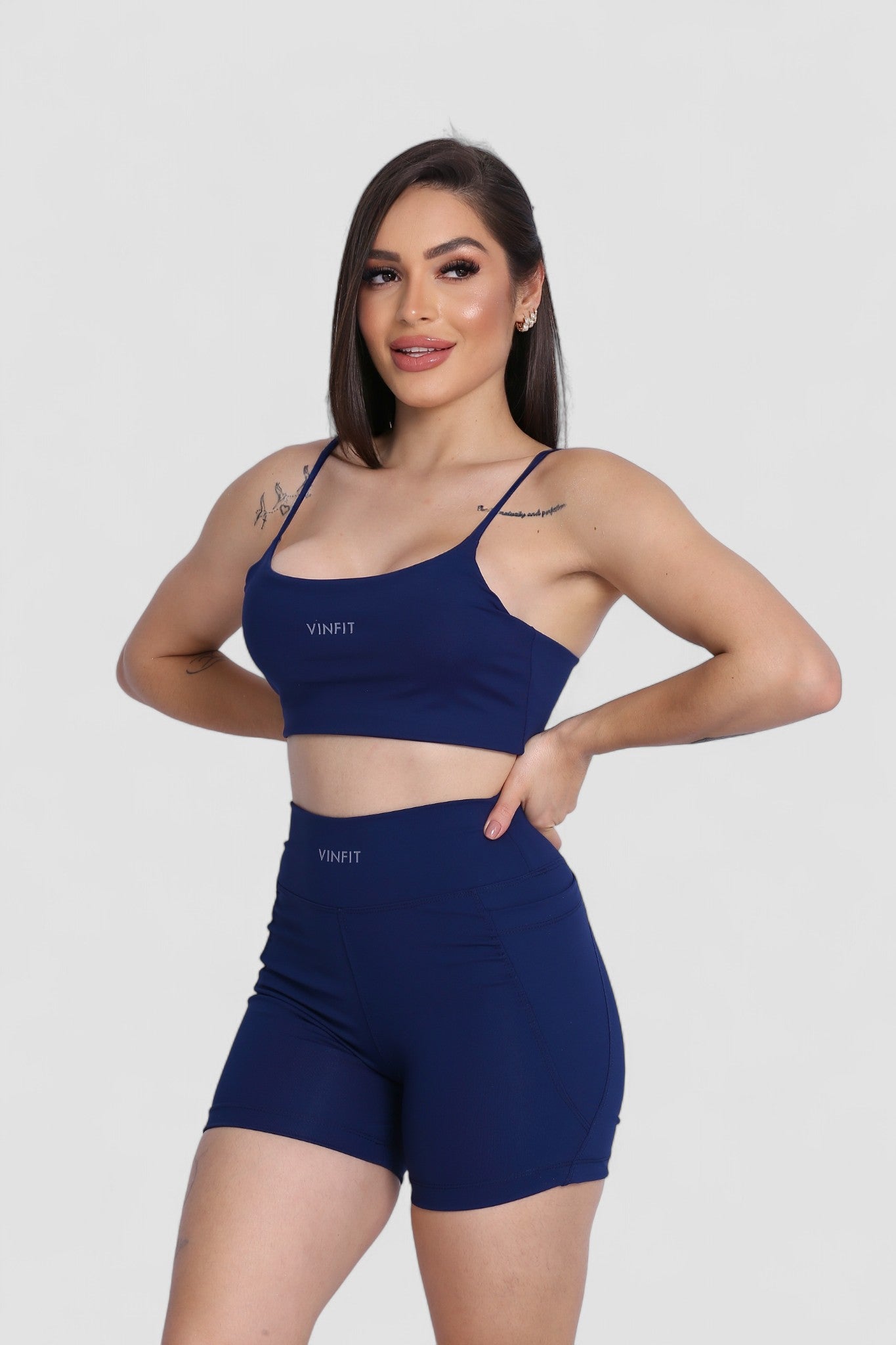 Shorts Basic com Bolso Vinfit Poliamida | Funcionalidade e Alta Performance