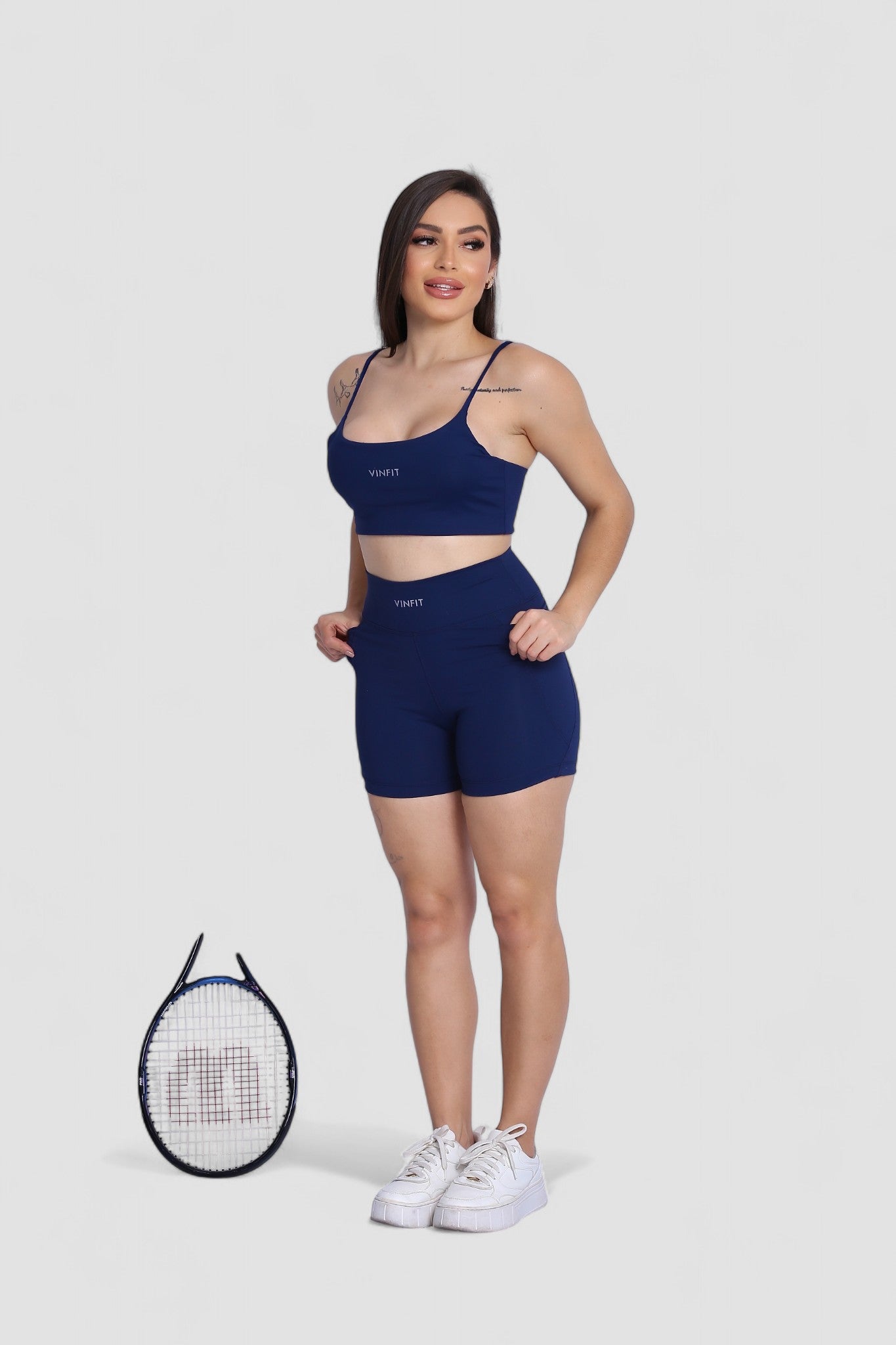 Shorts Basic com Bolso Vinfit Poliamida | Funcionalidade e Alta Performance