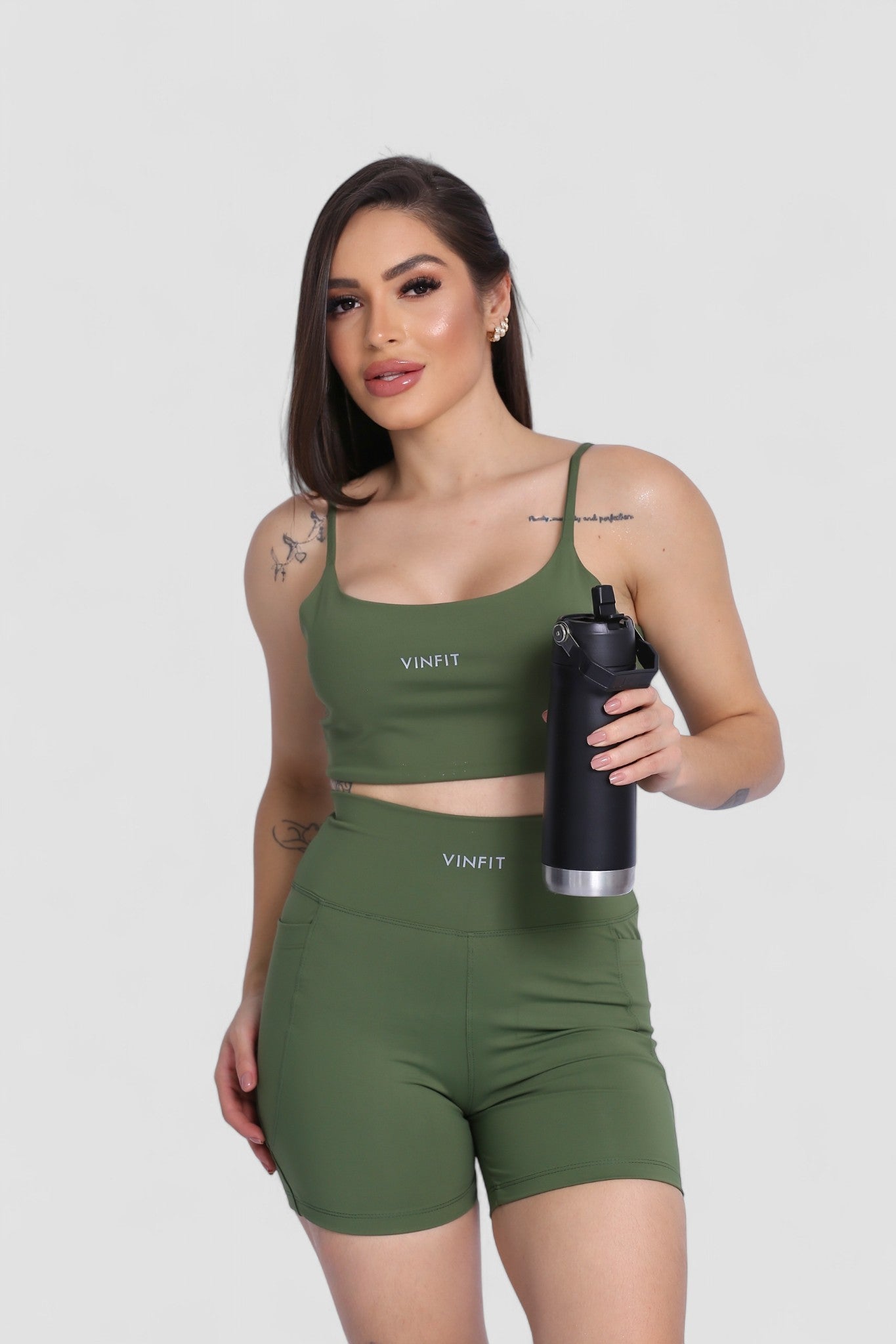 Shorts Basic com Bolso Vinfit Poliamida | Funcionalidade e Alta Performance