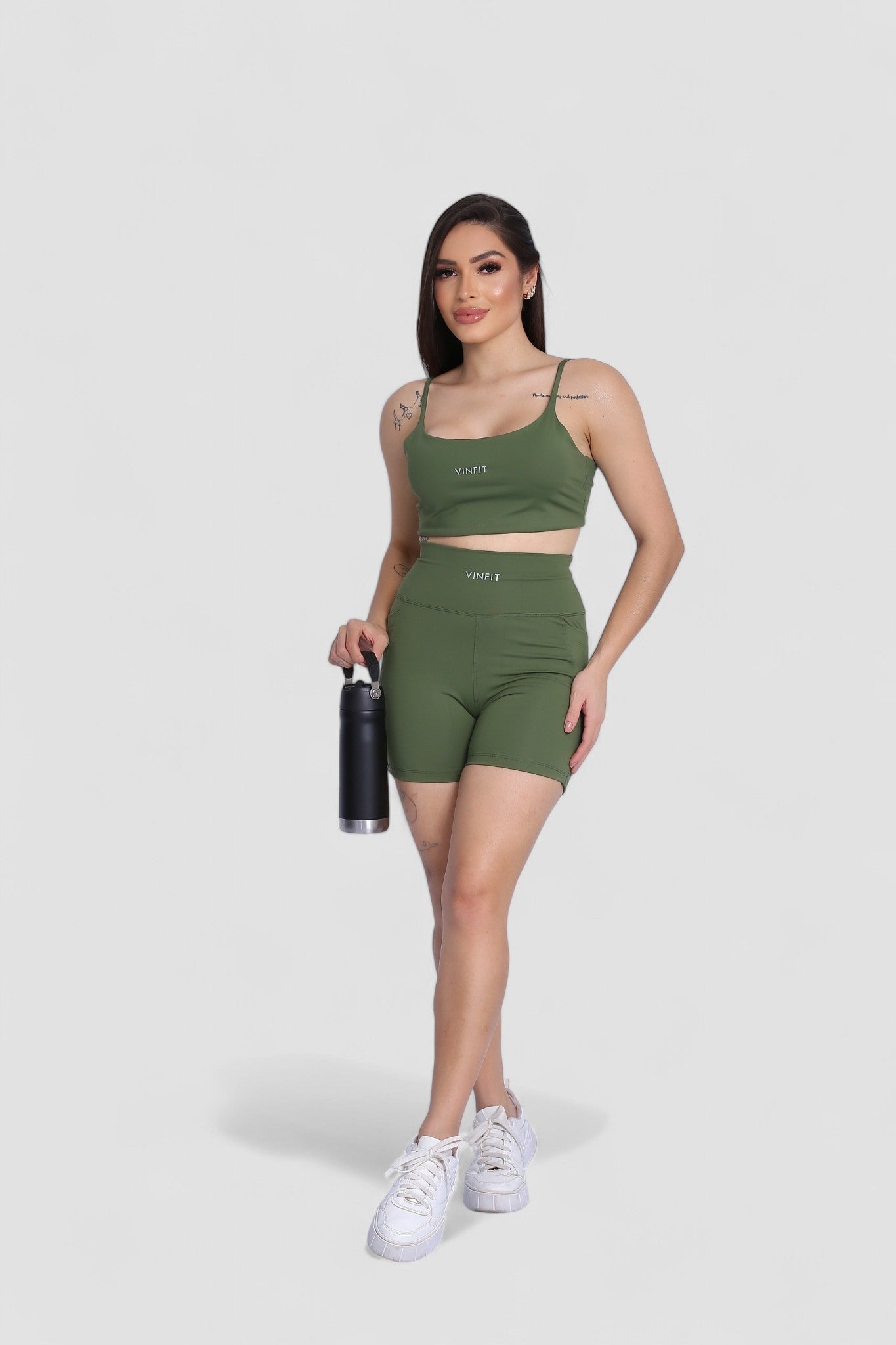 Shorts Basic com Bolso Vinfit Poliamida | Funcionalidade e Alta Performance