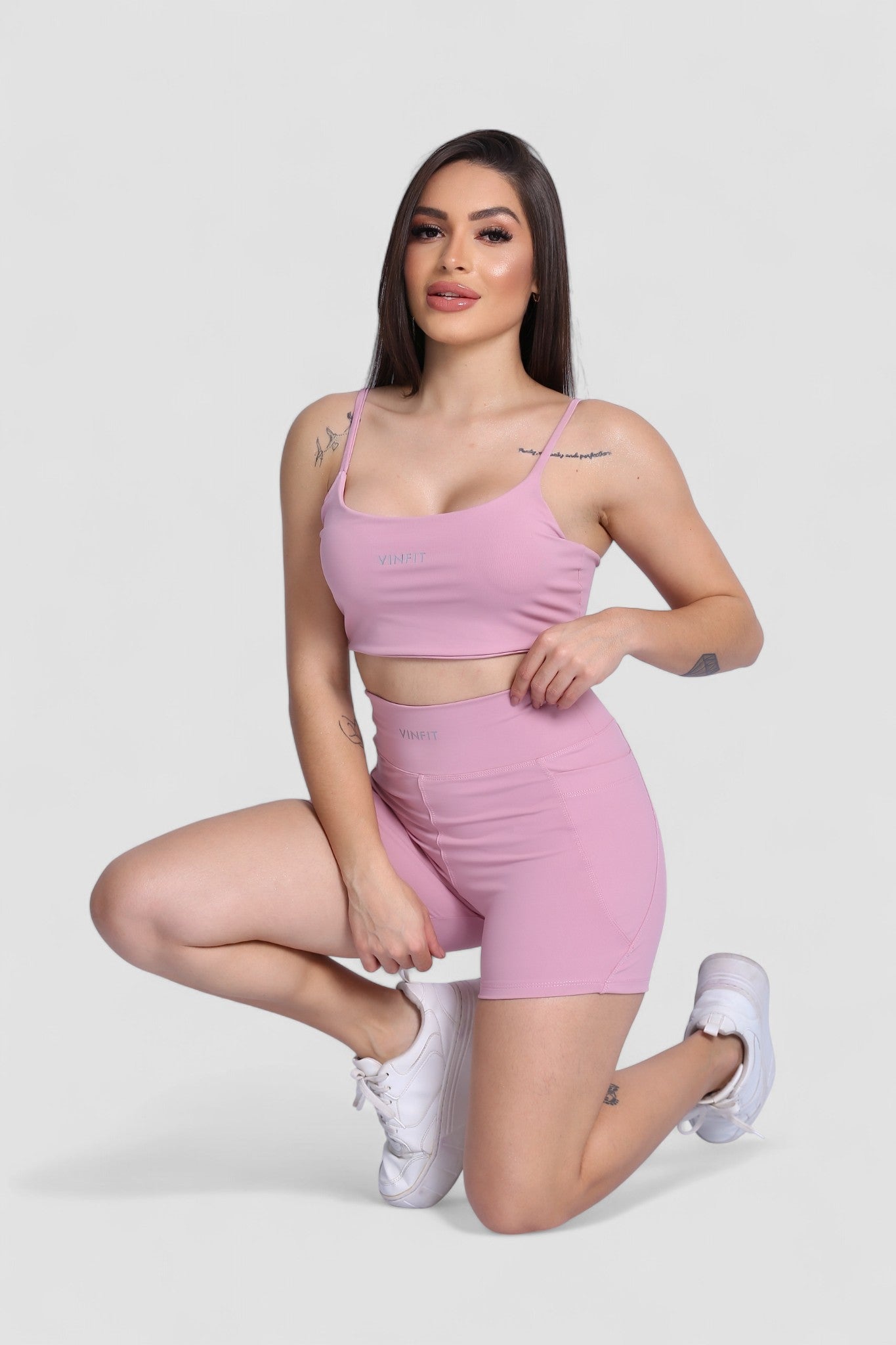 Shorts Basic com Bolso Vinfit Poliamida | Funcionalidade e Alta Performance