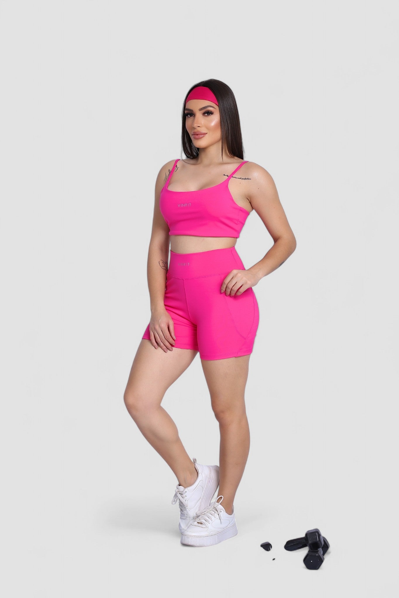 Shorts Basic com Bolso Vinfit Poliamida | Funcionalidade e Alta Performance