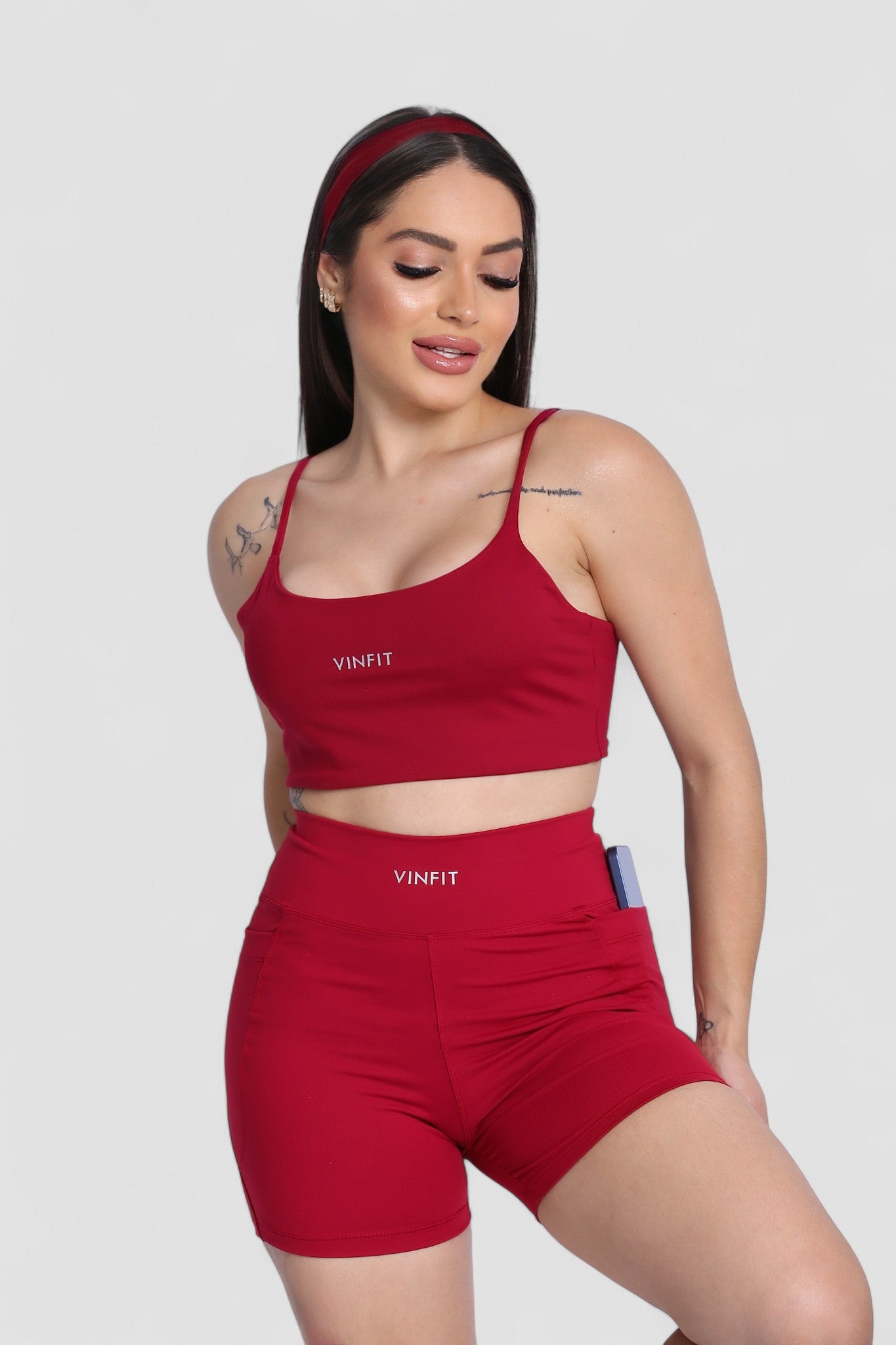 Shorts Basic com Bolso Vinfit Poliamida | Funcionalidade e Alta Performance