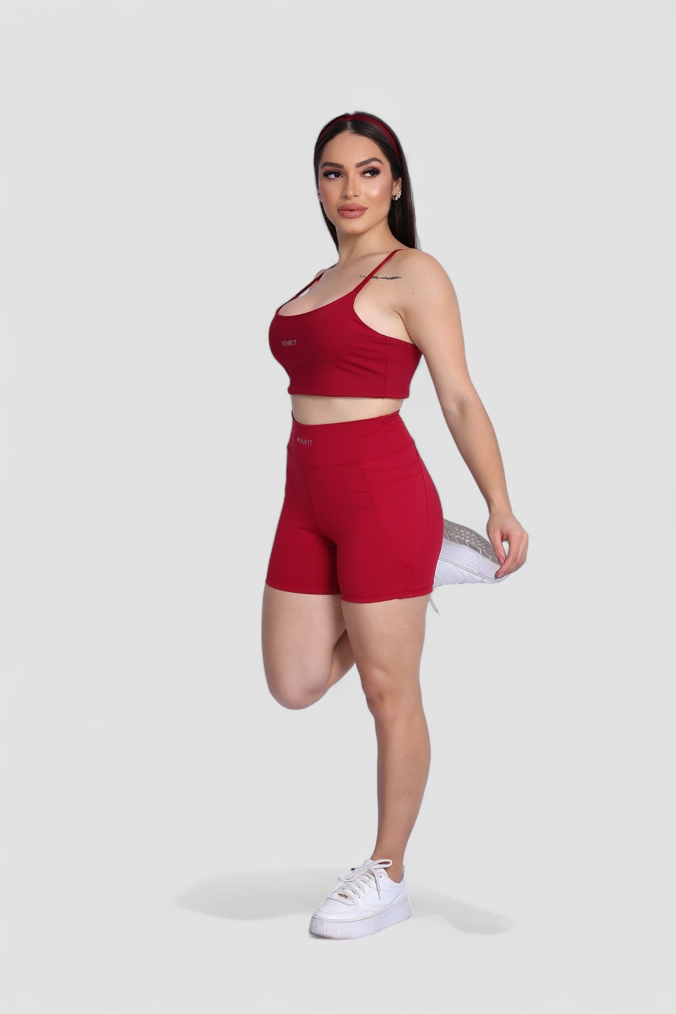 Shorts Basic com Bolso Vinfit Poliamida | Funcionalidade e Alta Performance