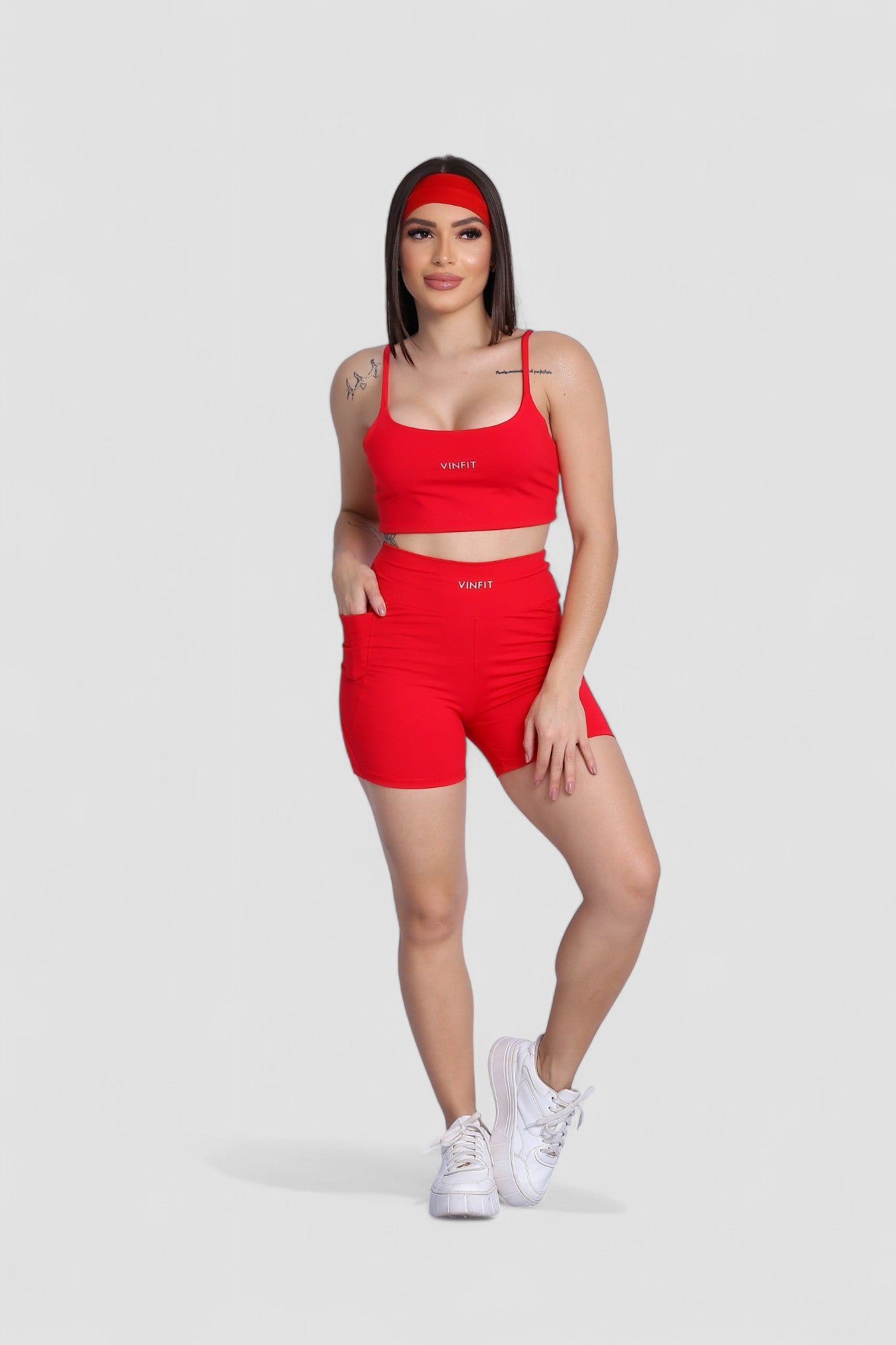 Shorts Basic com Bolso Vinfit Poliamida | Funcionalidade e Alta Performance