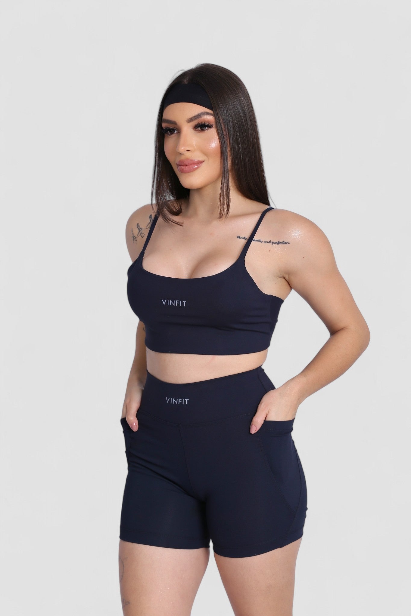 Shorts Basic com Bolso Vinfit Poliamida | Funcionalidade e Alta Performance