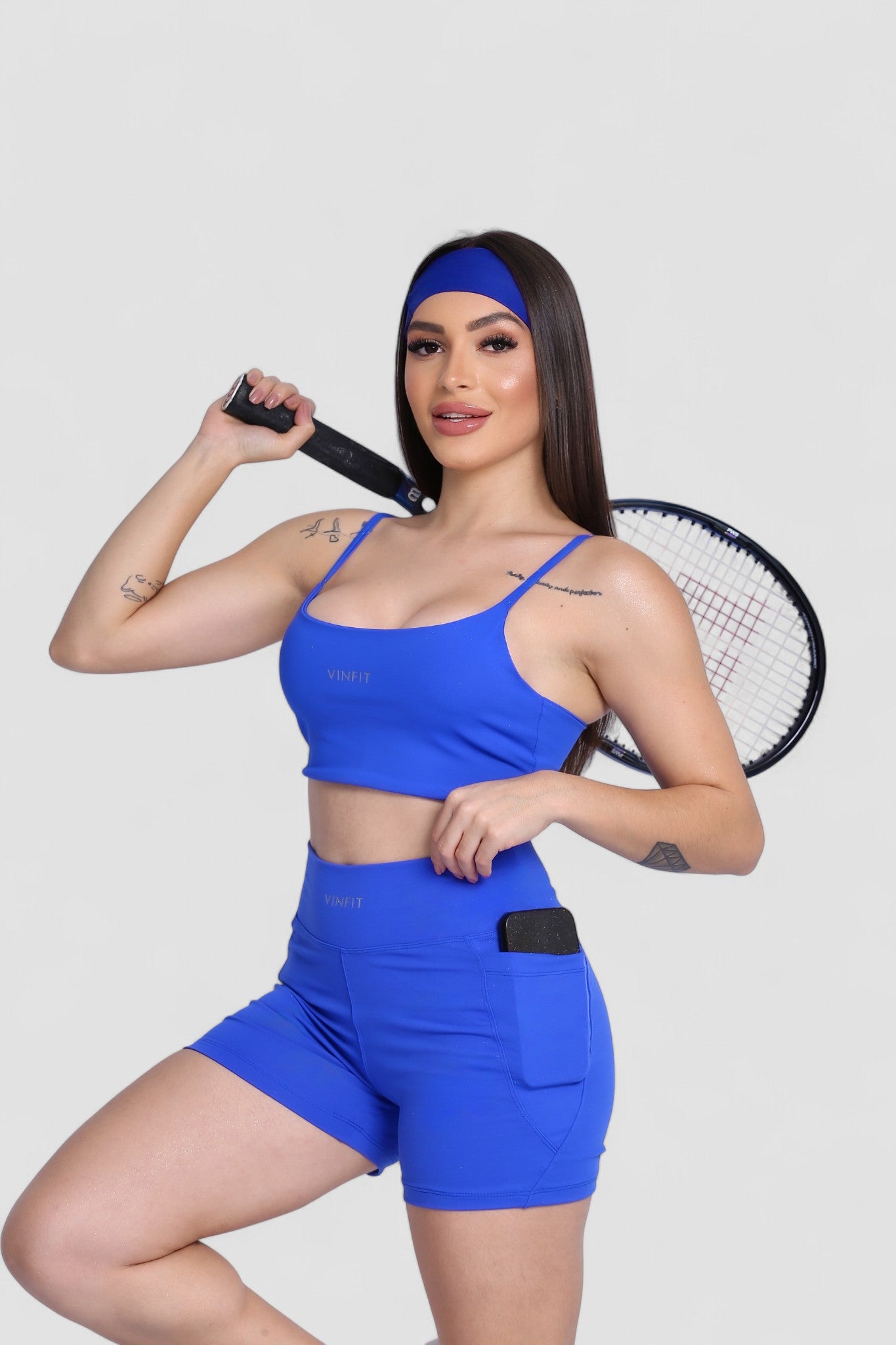 Shorts Basic com Bolso Vinfit Poliamida | Funcionalidade e Alta Performance